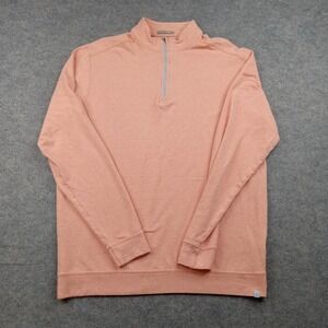 Tasc Performance Pullover Mens Medium Orange 1/4 Zip Long Sleeve Top TM616